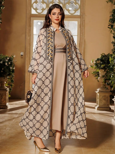 Djellaba Femme Moderne Grise